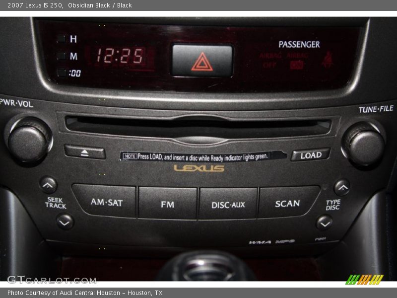 Obsidian Black / Black 2007 Lexus IS 250