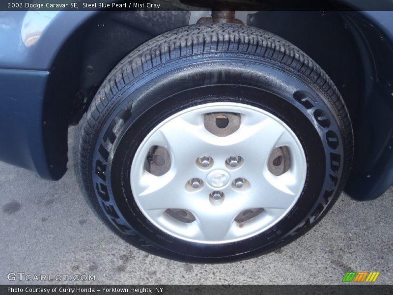 Steel Blue Pearl / Mist Gray 2002 Dodge Caravan SE