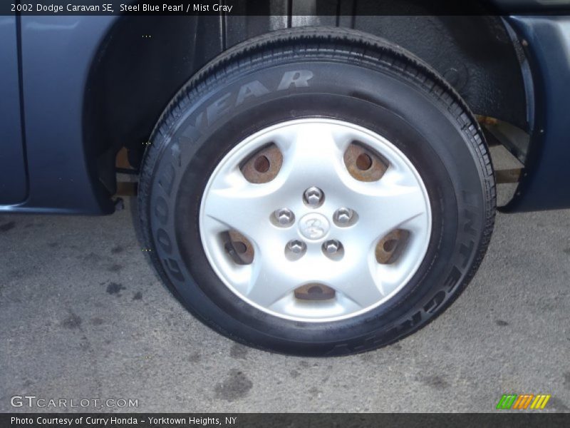 Steel Blue Pearl / Mist Gray 2002 Dodge Caravan SE