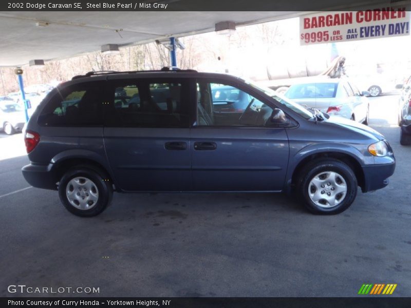 Steel Blue Pearl / Mist Gray 2002 Dodge Caravan SE