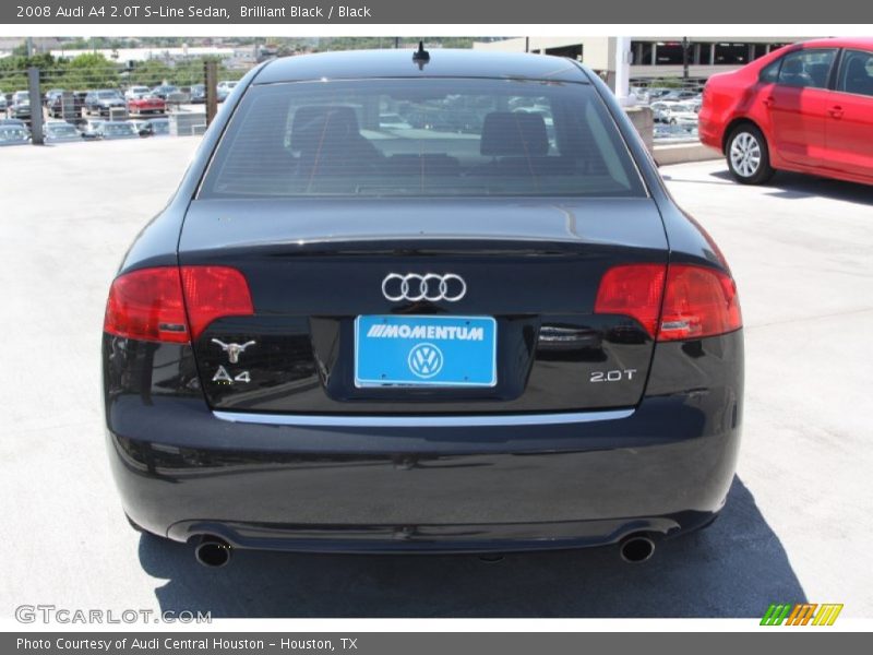 Brilliant Black / Black 2008 Audi A4 2.0T S-Line Sedan