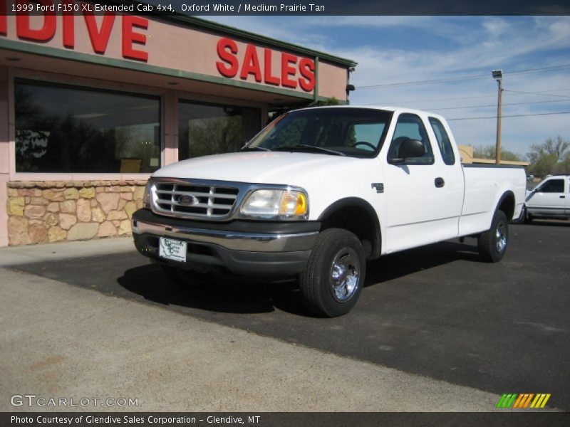 Oxford White / Medium Prairie Tan 1999 Ford F150 XL Extended Cab 4x4