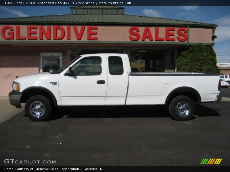 Oxford White / Medium Prairie Tan 1999 Ford F150 XL Extended Cab 4x4