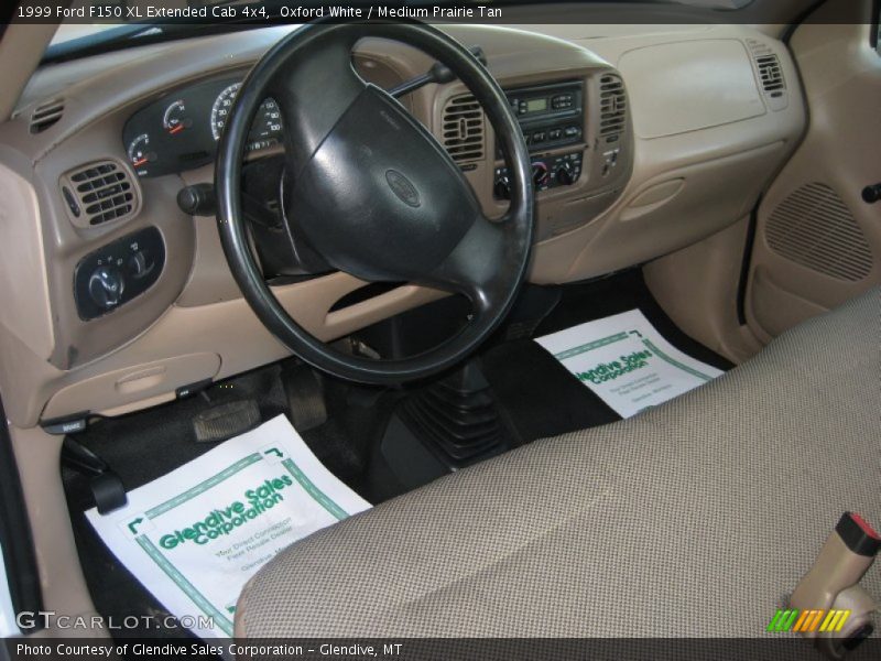Oxford White / Medium Prairie Tan 1999 Ford F150 XL Extended Cab 4x4