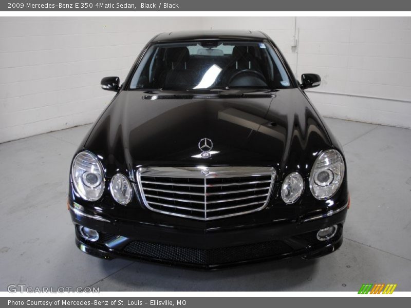 Black / Black 2009 Mercedes-Benz E 350 4Matic Sedan