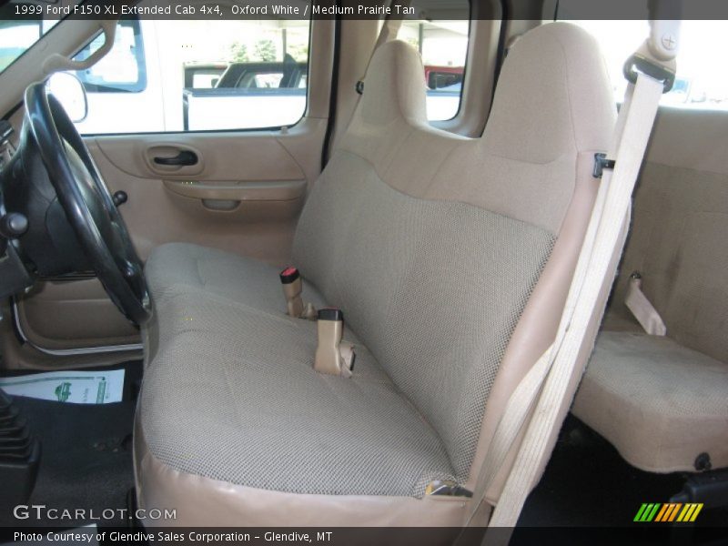 Oxford White / Medium Prairie Tan 1999 Ford F150 XL Extended Cab 4x4