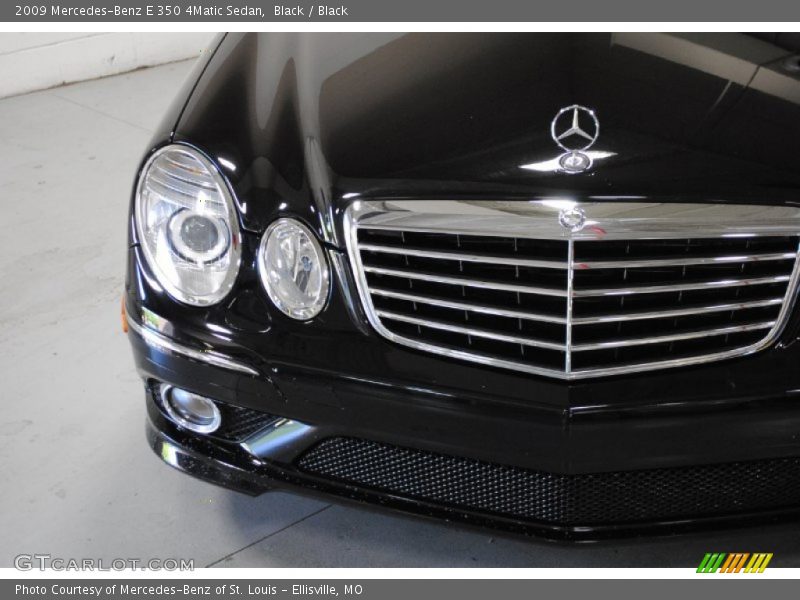 Black / Black 2009 Mercedes-Benz E 350 4Matic Sedan