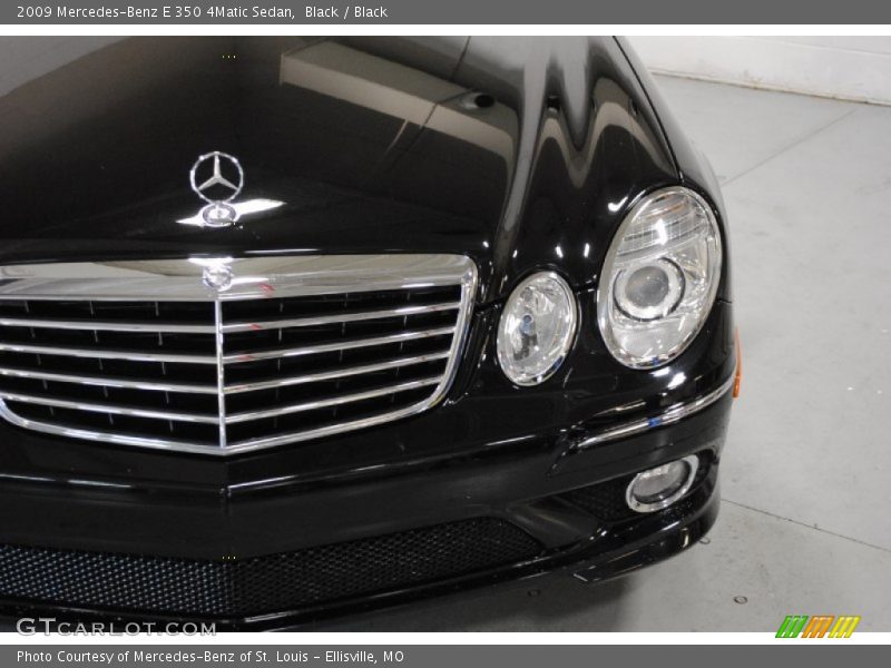 Black / Black 2009 Mercedes-Benz E 350 4Matic Sedan