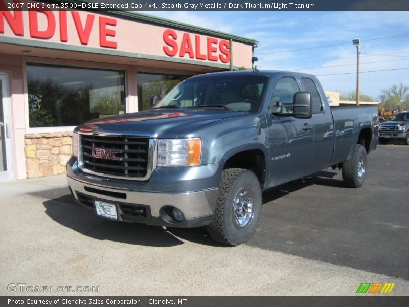 Stealth Gray Metallic / Dark Titanium/Light Titanium 2007 GMC Sierra 3500HD SLE Extended Cab 4x4
