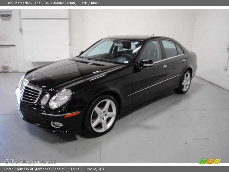 Black / Black 2009 Mercedes-Benz E 350 4Matic Sedan