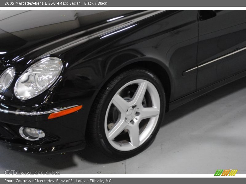 Black / Black 2009 Mercedes-Benz E 350 4Matic Sedan