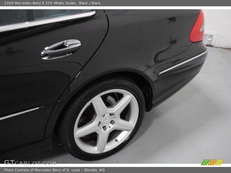 Black / Black 2009 Mercedes-Benz E 350 4Matic Sedan