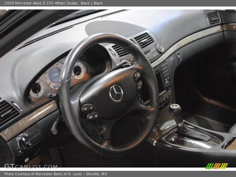 Black / Black 2009 Mercedes-Benz E 350 4Matic Sedan