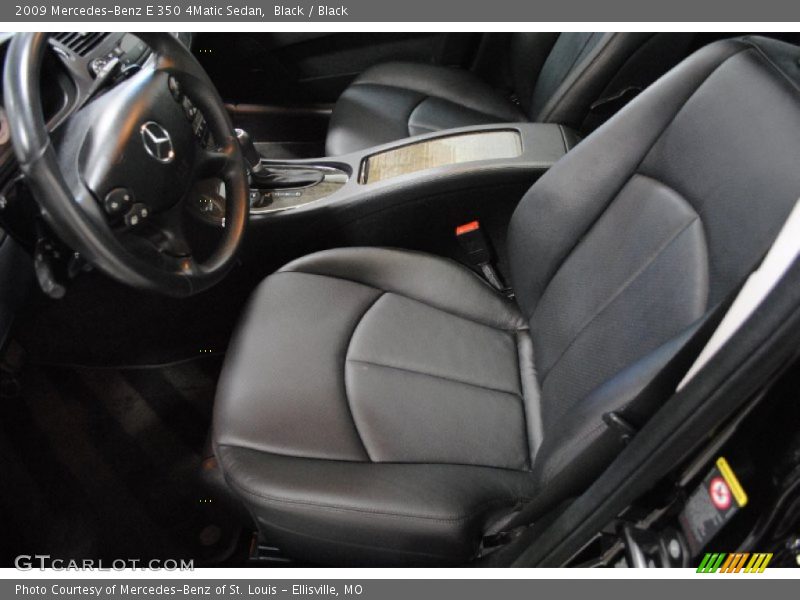 Black / Black 2009 Mercedes-Benz E 350 4Matic Sedan