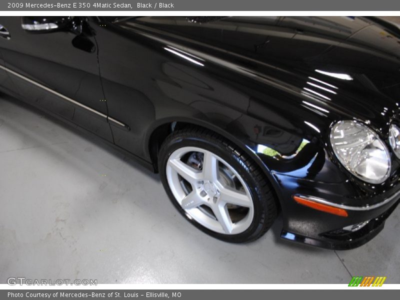 Black / Black 2009 Mercedes-Benz E 350 4Matic Sedan