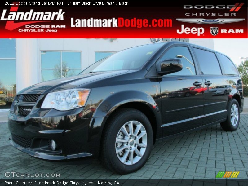 Brilliant Black Crystal Pearl / Black 2012 Dodge Grand Caravan R/T