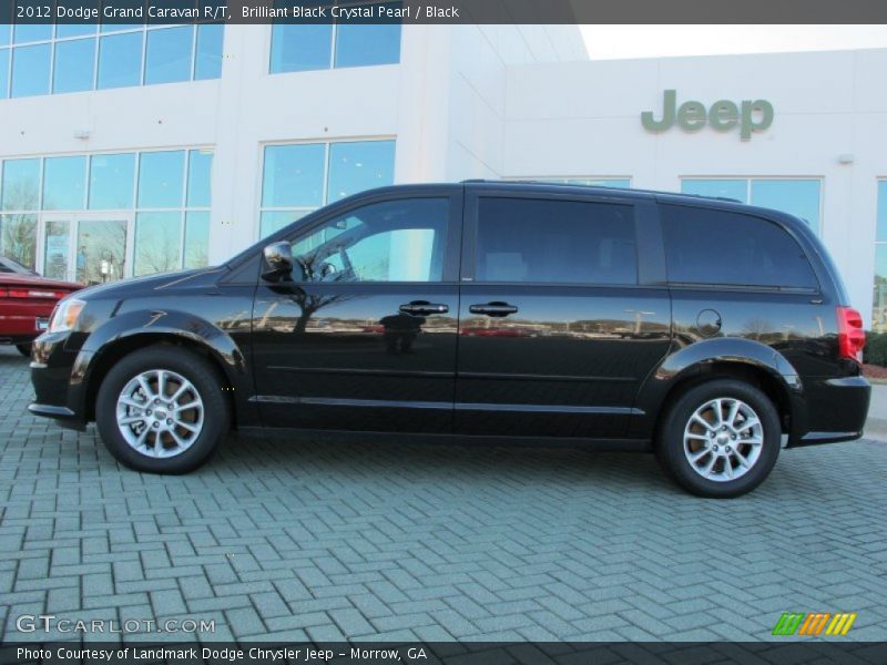 Brilliant Black Crystal Pearl / Black 2012 Dodge Grand Caravan R/T