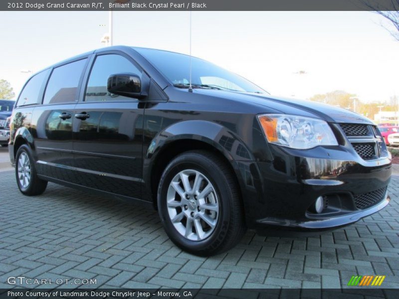 Brilliant Black Crystal Pearl / Black 2012 Dodge Grand Caravan R/T