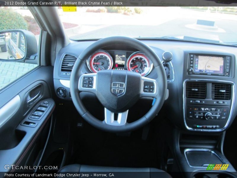 Brilliant Black Crystal Pearl / Black 2012 Dodge Grand Caravan R/T