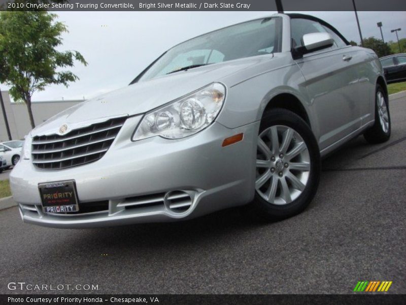 Bright Silver Metallic / Dark Slate Gray 2010 Chrysler Sebring Touring Convertible