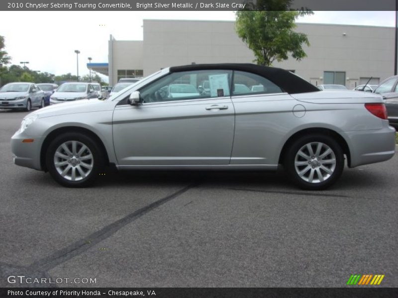 Bright Silver Metallic / Dark Slate Gray 2010 Chrysler Sebring Touring Convertible
