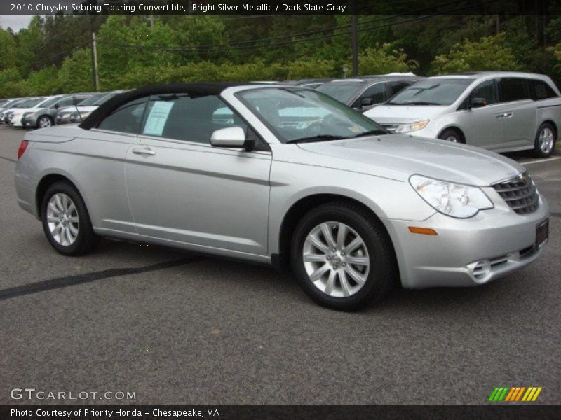 Bright Silver Metallic / Dark Slate Gray 2010 Chrysler Sebring Touring Convertible