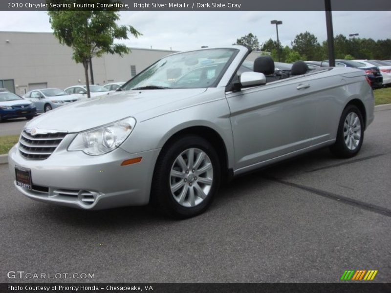 Bright Silver Metallic / Dark Slate Gray 2010 Chrysler Sebring Touring Convertible
