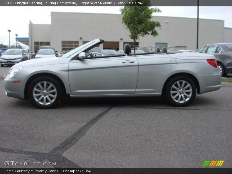 Bright Silver Metallic / Dark Slate Gray 2010 Chrysler Sebring Touring Convertible