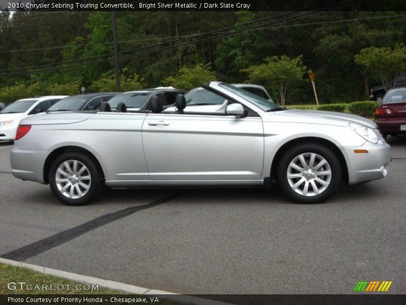 Bright Silver Metallic / Dark Slate Gray 2010 Chrysler Sebring Touring Convertible