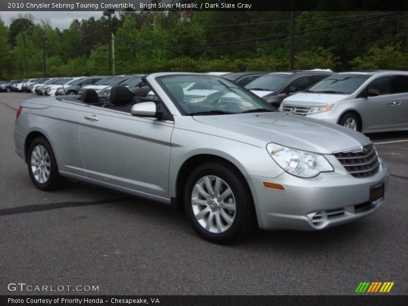 Bright Silver Metallic / Dark Slate Gray 2010 Chrysler Sebring Touring Convertible