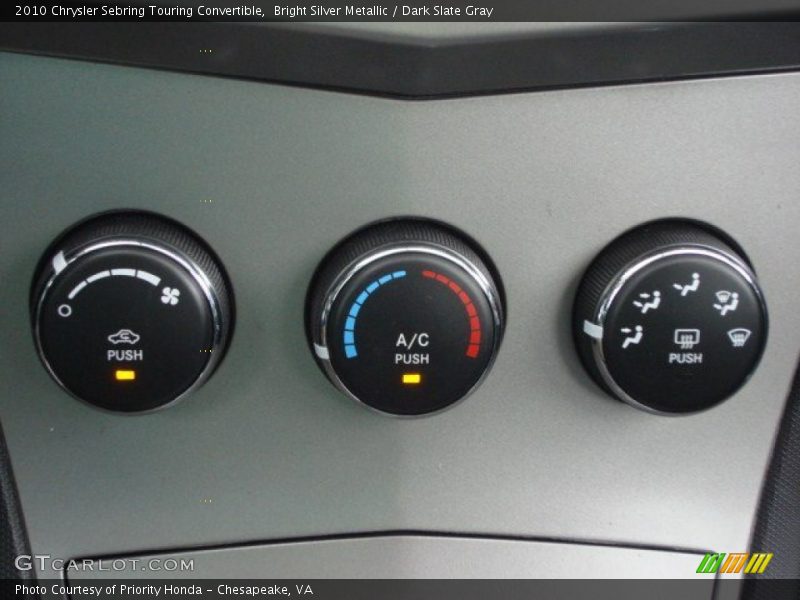 Bright Silver Metallic / Dark Slate Gray 2010 Chrysler Sebring Touring Convertible