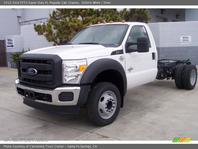 Front 3/4 View of 2012 F550 Super Duty XL Regular Cab Chassis
