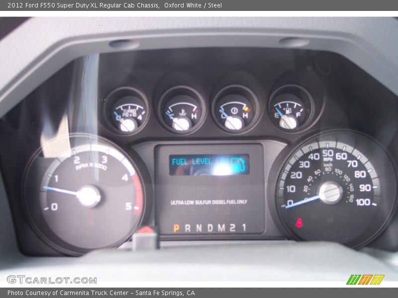  2012 F550 Super Duty XL Regular Cab Chassis XL Regular Cab Chassis Gauges