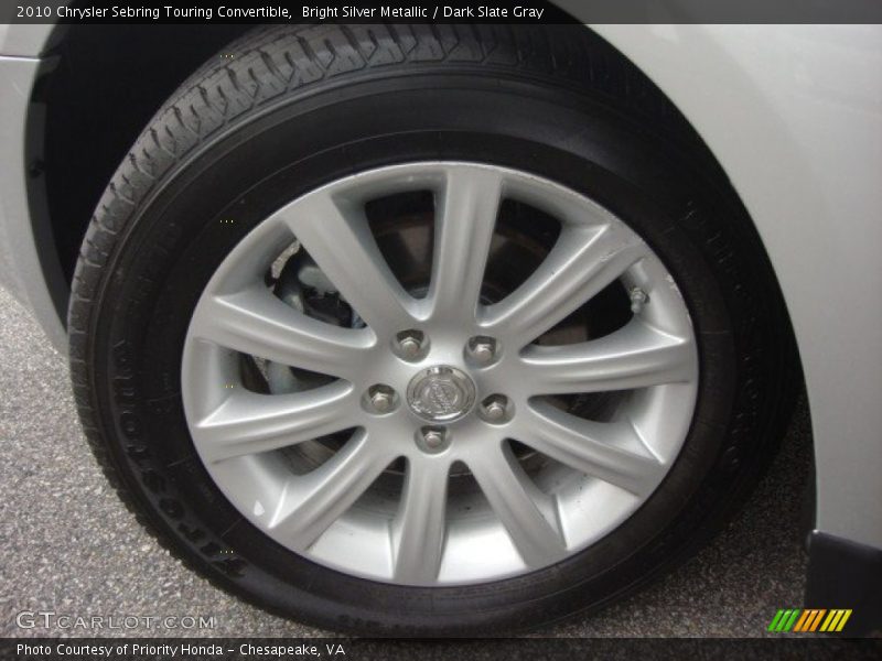 Bright Silver Metallic / Dark Slate Gray 2010 Chrysler Sebring Touring Convertible
