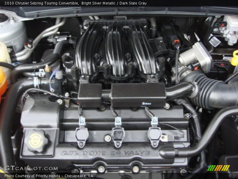 Bright Silver Metallic / Dark Slate Gray 2010 Chrysler Sebring Touring Convertible