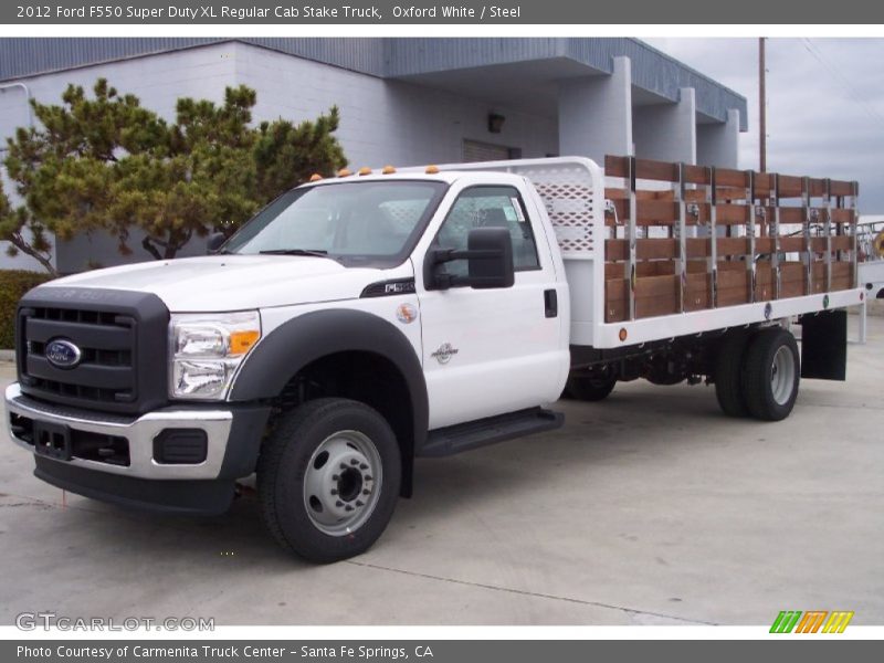 Oxford White / Steel 2012 Ford F550 Super Duty XL Regular Cab Stake Truck