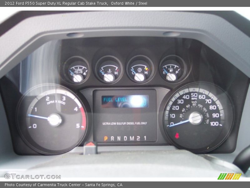 Oxford White / Steel 2012 Ford F550 Super Duty XL Regular Cab Stake Truck