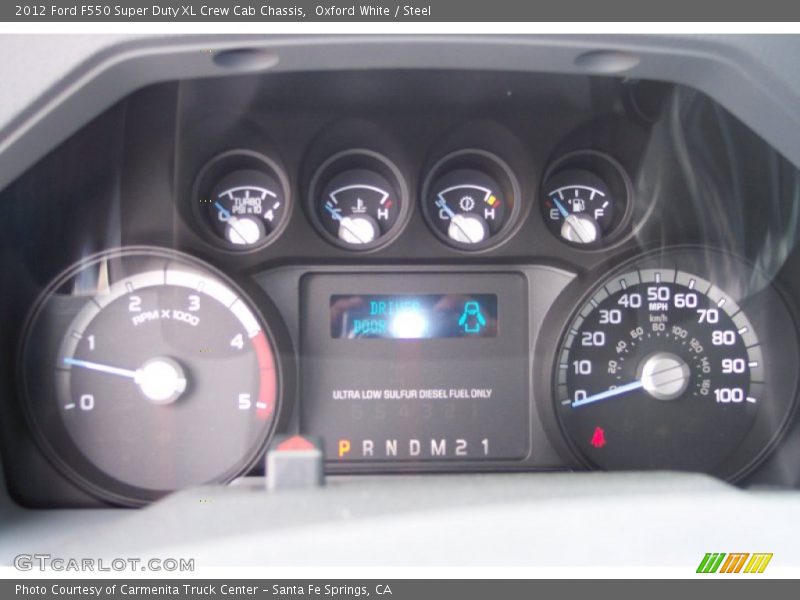  2012 F550 Super Duty XL Crew Cab Chassis XL Crew Cab Chassis Gauges