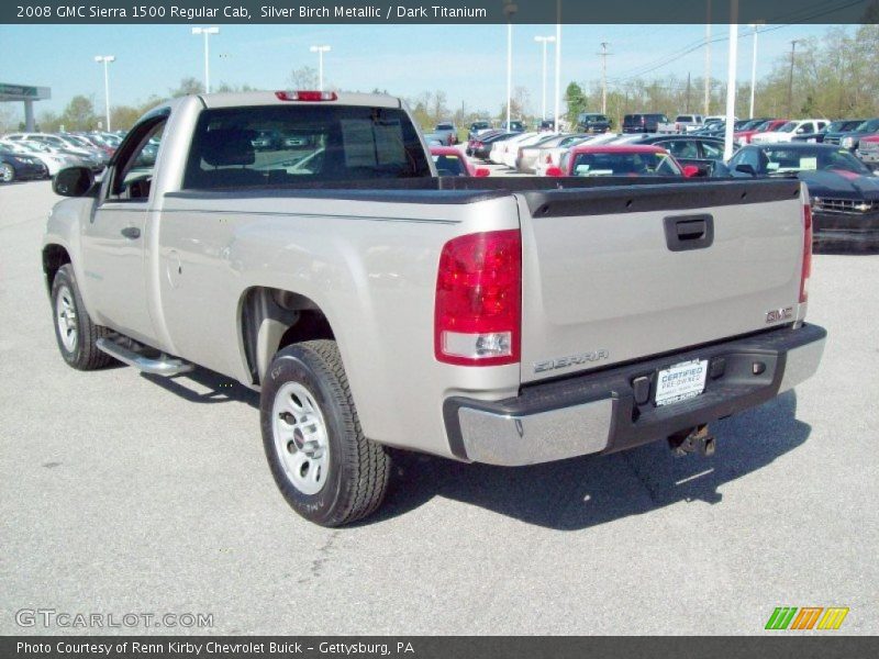 Silver Birch Metallic / Dark Titanium 2008 GMC Sierra 1500 Regular Cab
