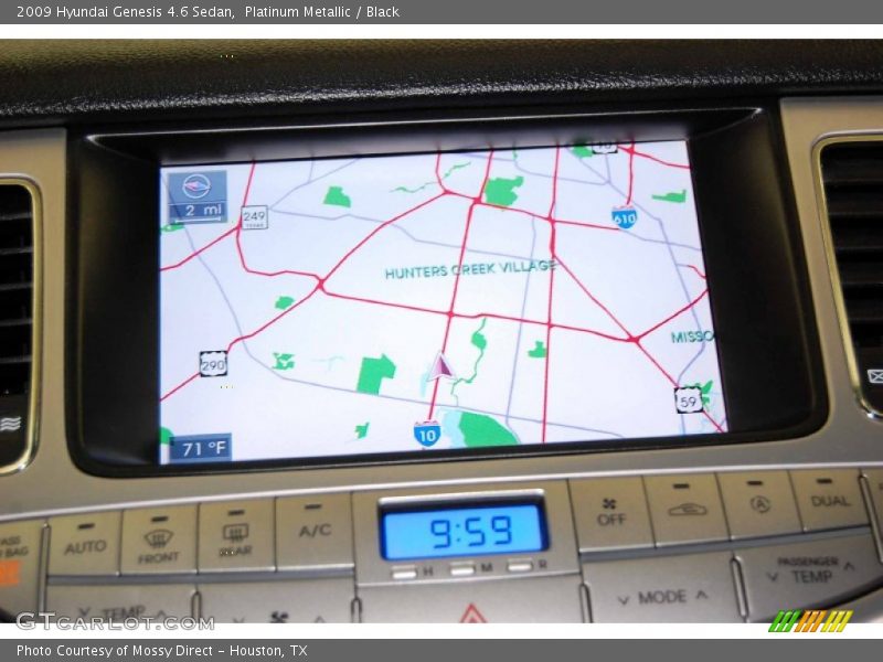 Platinum Metallic / Black 2009 Hyundai Genesis 4.6 Sedan