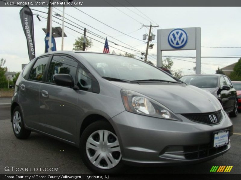 Storm Silver Metallic / Gray 2010 Honda Fit