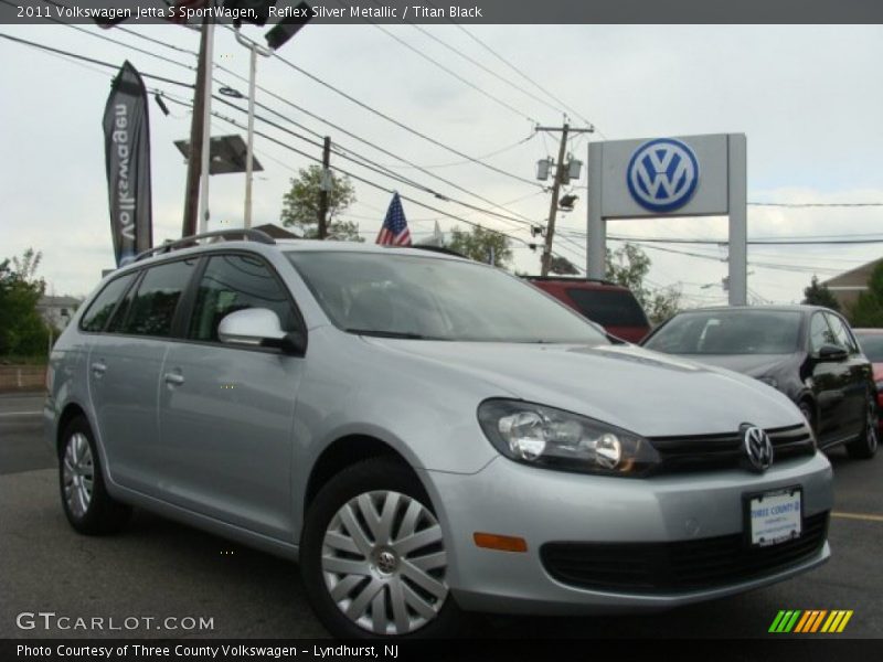Reflex Silver Metallic / Titan Black 2011 Volkswagen Jetta S SportWagen