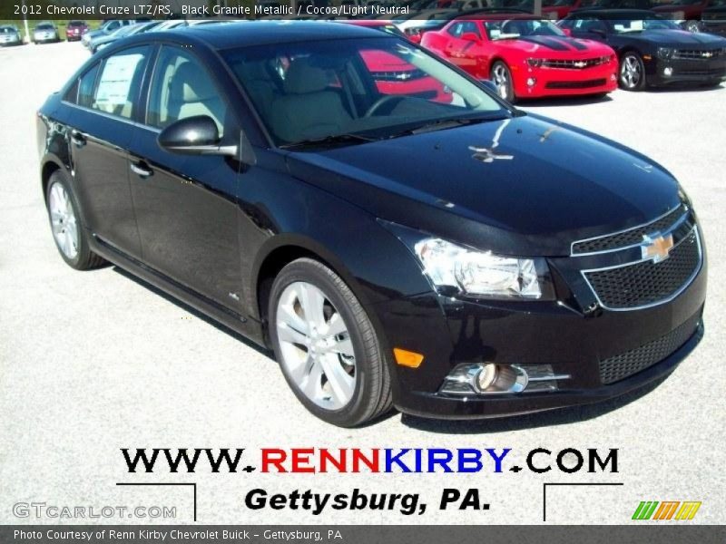 Black Granite Metallic / Cocoa/Light Neutral 2012 Chevrolet Cruze LTZ/RS