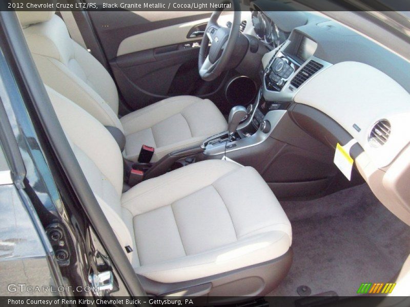 Black Granite Metallic / Cocoa/Light Neutral 2012 Chevrolet Cruze LTZ/RS