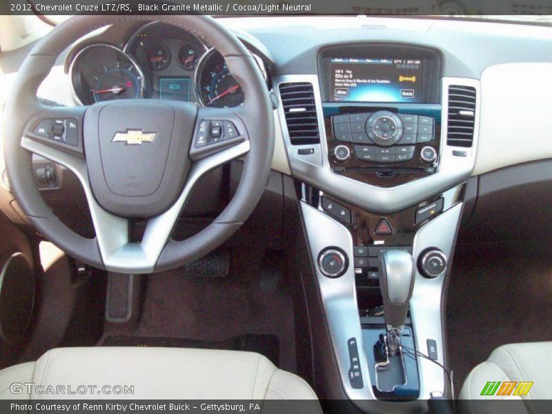 Black Granite Metallic / Cocoa/Light Neutral 2012 Chevrolet Cruze LTZ/RS