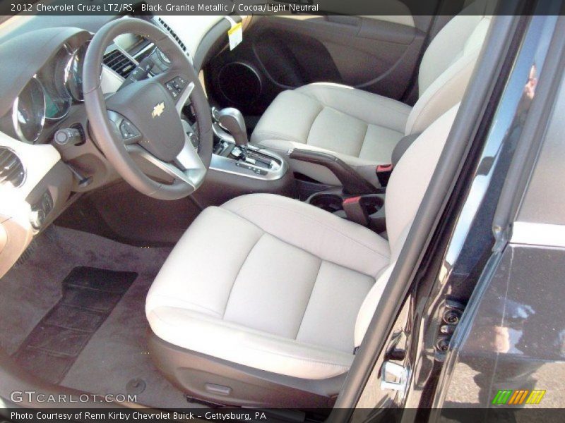 Black Granite Metallic / Cocoa/Light Neutral 2012 Chevrolet Cruze LTZ/RS