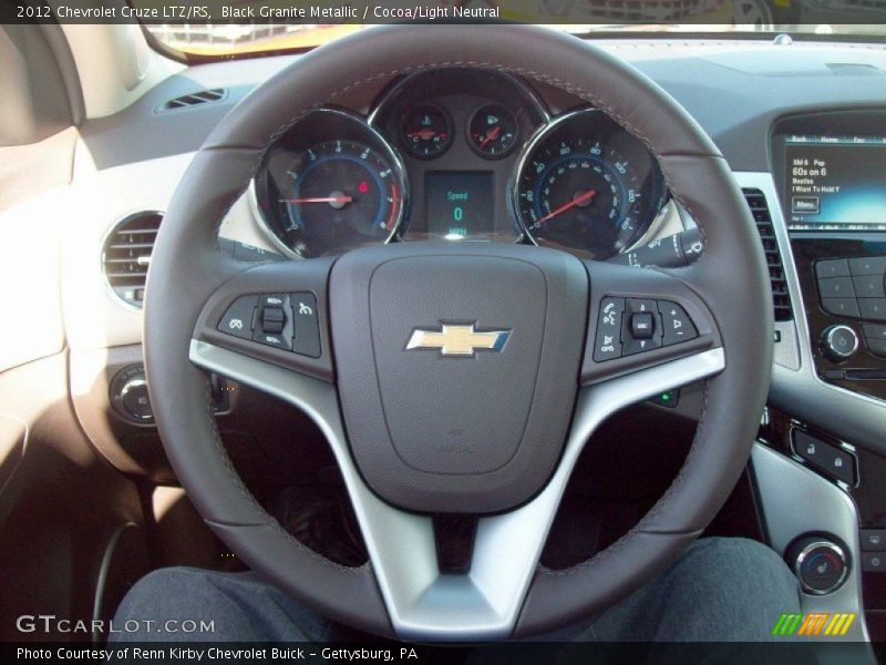 Black Granite Metallic / Cocoa/Light Neutral 2012 Chevrolet Cruze LTZ/RS