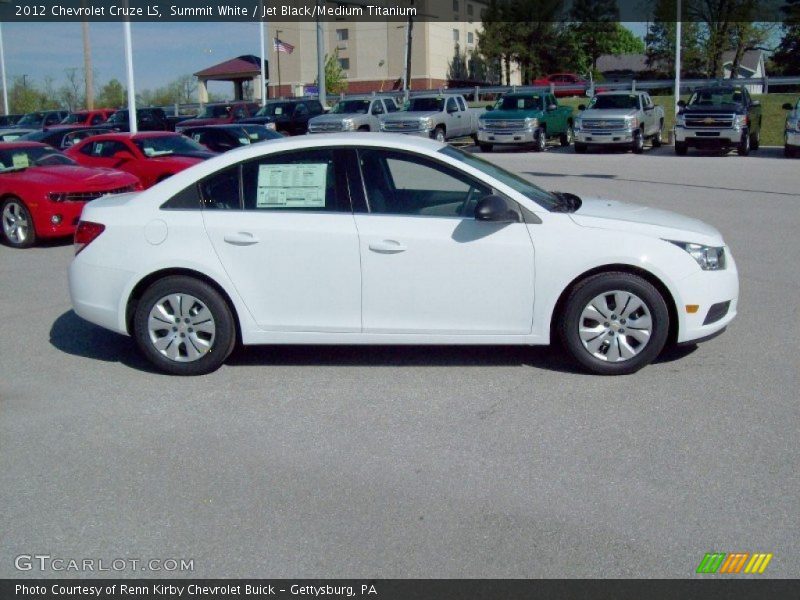Summit White / Jet Black/Medium Titanium 2012 Chevrolet Cruze LS