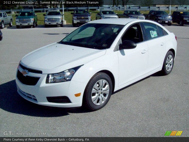 Summit White / Jet Black/Medium Titanium 2012 Chevrolet Cruze LS