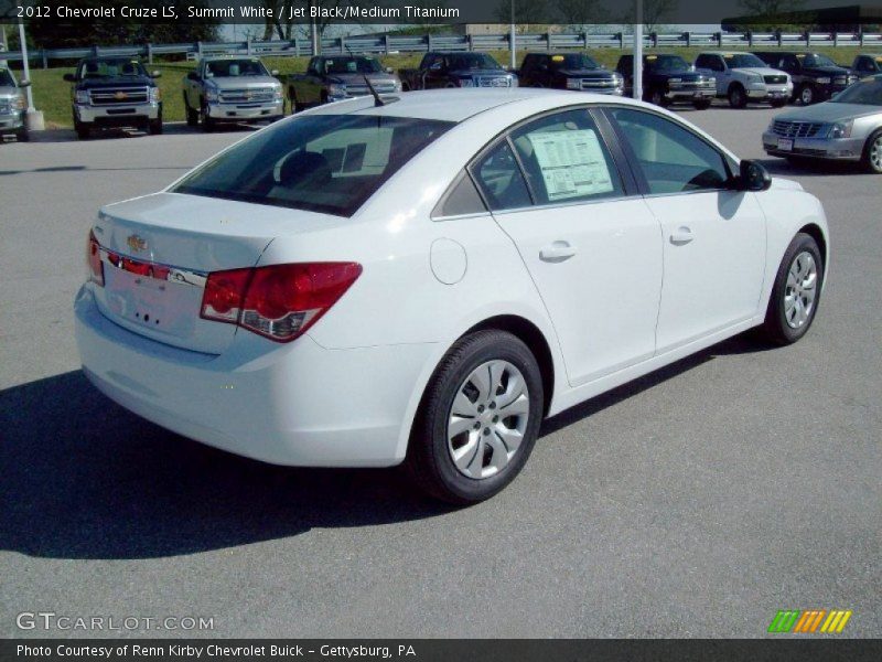 Summit White / Jet Black/Medium Titanium 2012 Chevrolet Cruze LS